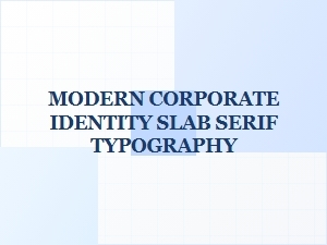Modern Corporate Identity with Slab Serif Typography